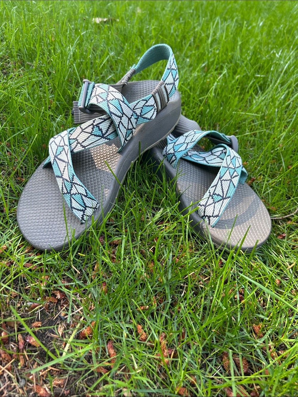 Chaco Women's Teal & Gray Strappy Sport Sandals